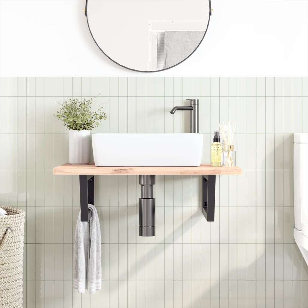 Vidaxx supports muraux pour évier 2 pcs trapèze acier noir