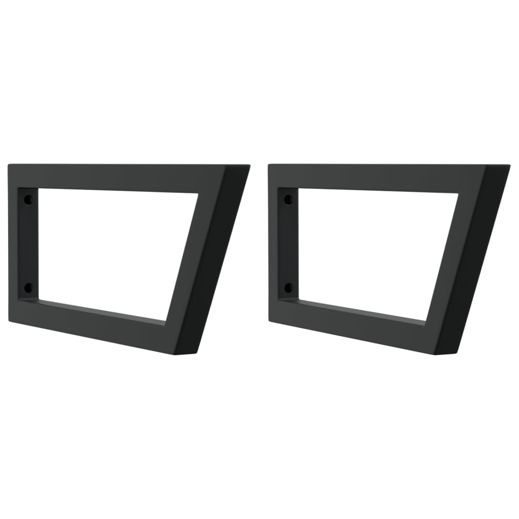 Vidaxx supports muraux pour évier 2 pcs trapèze acier noir