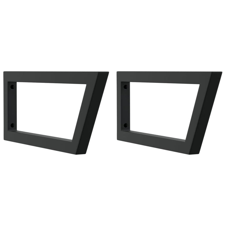 Vidaxx supports muraux pour évier 2 pcs trapèze acier noir
