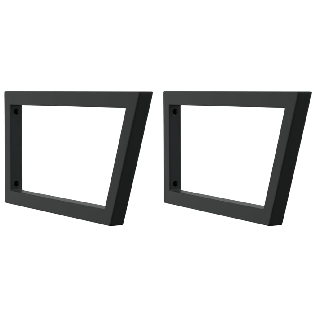 Vidaxx supports muraux pour évier 2 pcs trapèze acier noir