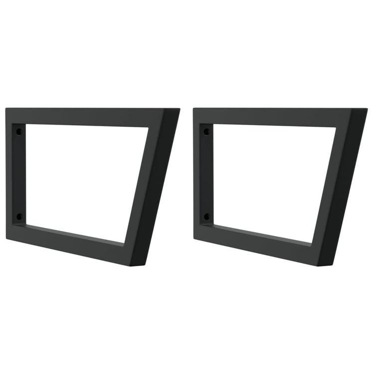 Vidaxx supports muraux pour évier 2 pcs trapèze acier noir