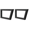 Supports muraux vidaxl pour évier 2 en acier trapézoïdal noir