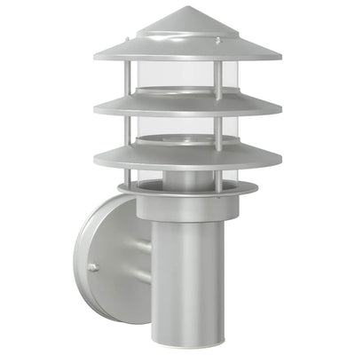 Vidaxl lampe murale extérieure en acier inoxydable en acier argenté