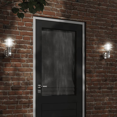 Vidaxl Lampe murale extérieure avec capteur en acier inoxydable en argent coloré
