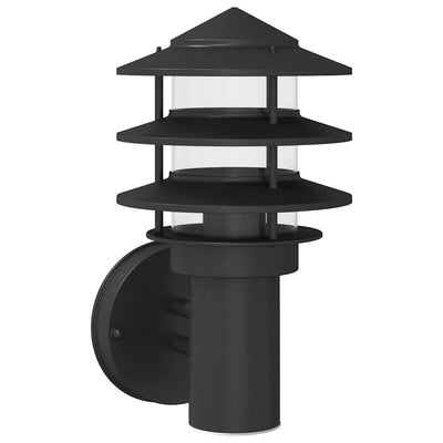 Vidaxl lampe murale extérieure en acier inoxydable noir