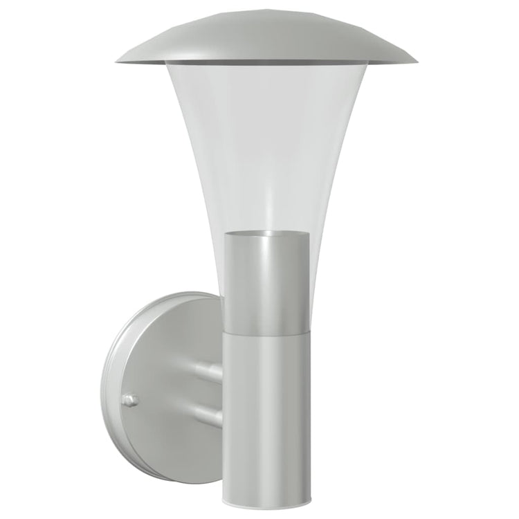 Vidaxl lampe murale extérieure en acier inoxydable en acier argenté