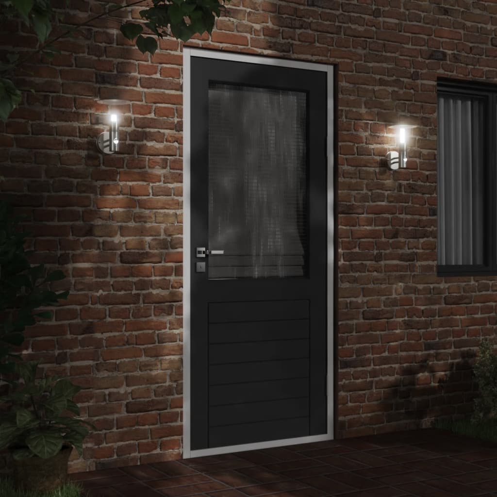Vidaxl Lampes murales extérieures 2 ST avec capteurs en acier inoxydable couleur