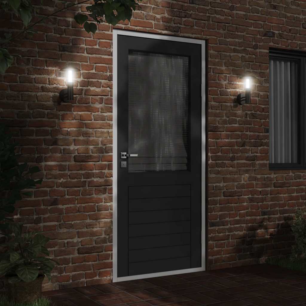 Vidaxl lampe murale extérieure en acier inoxydable noir