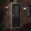 Vidaxl Lampe murale extérieure avec capteur en acier inoxydable noir