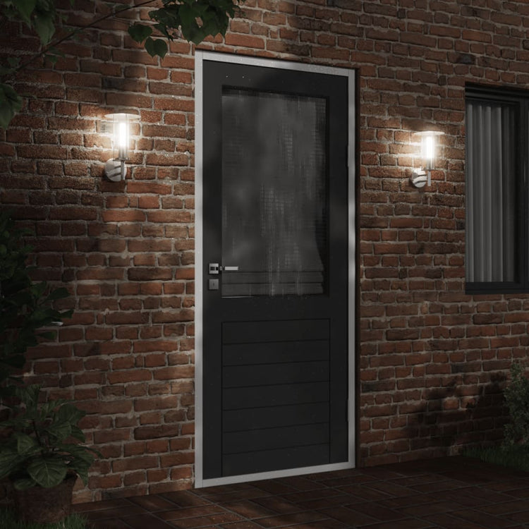 Vidaxl lampe murale extérieure en acier inoxydable en acier argenté
