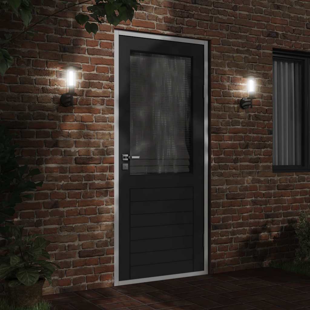 Vidaxl lampe murale extérieure en acier inoxydable noir