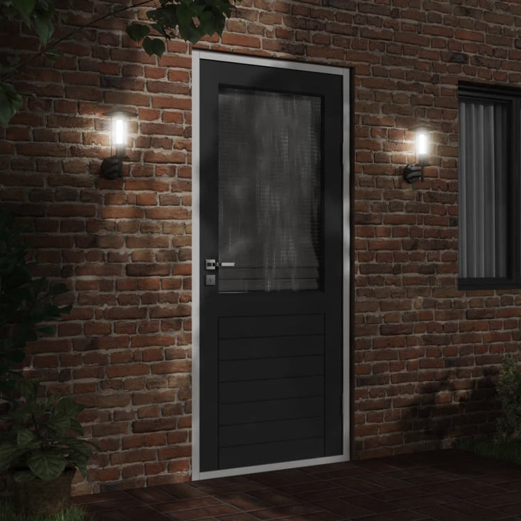 Vidaxl Lampes murales extérieures 2 st en acier inoxydable noir