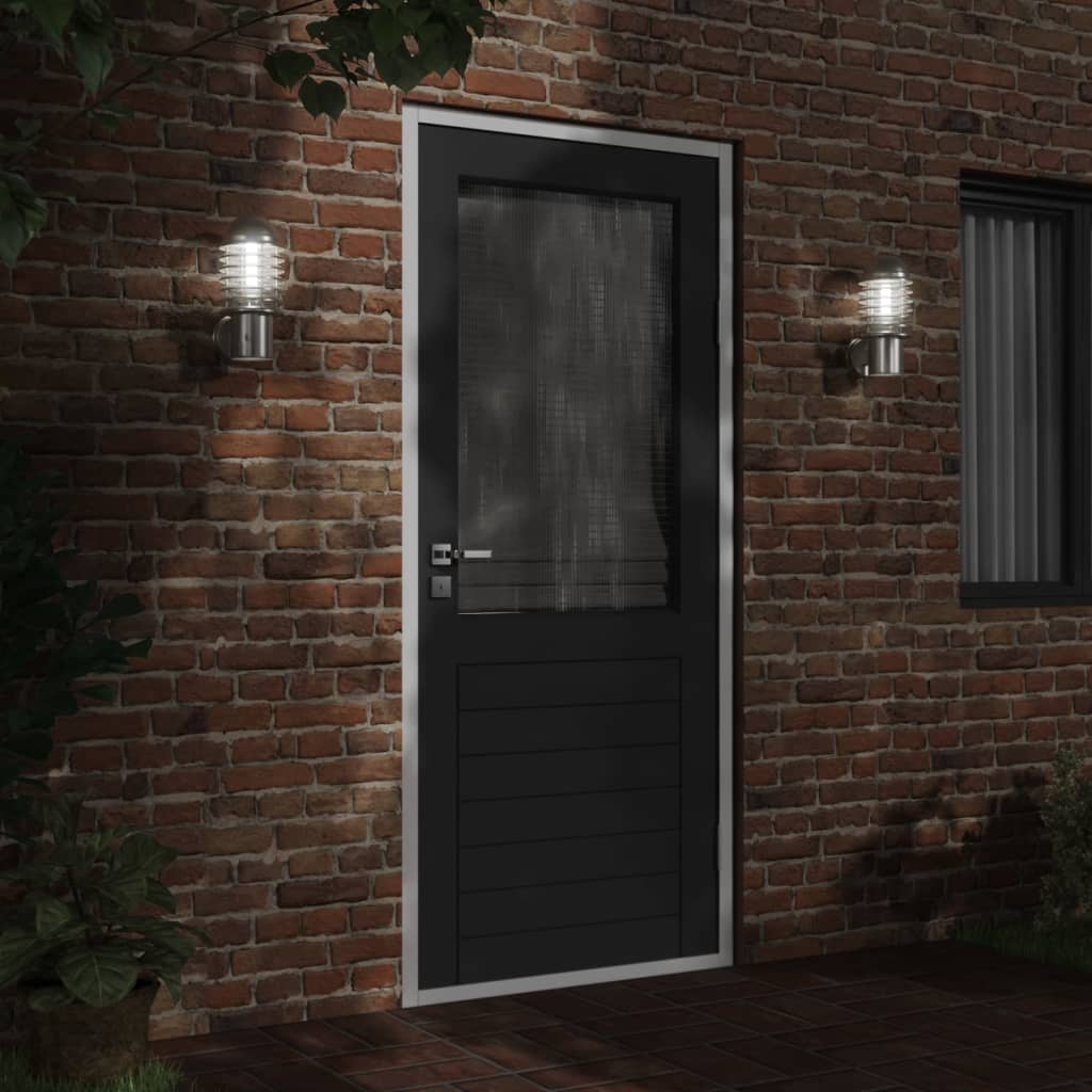 Vidaxl lampe murale extérieure en acier inoxydable en acier argenté