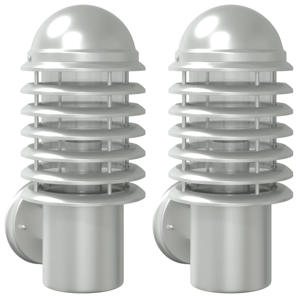 Vidaxl Lampes murales extérieures 2 St