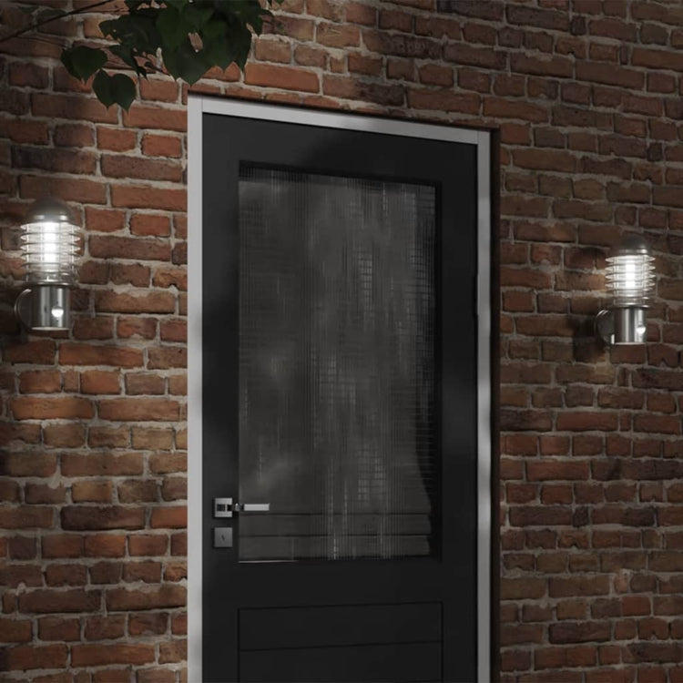 Vidaxl Lampes murales extérieures 2 ST avec capteurs en acier inoxydable couleur