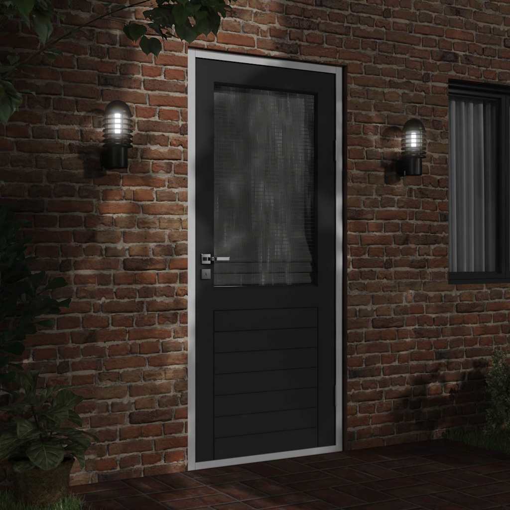 Vidaxl lampe murale extérieure en acier inoxydable noir