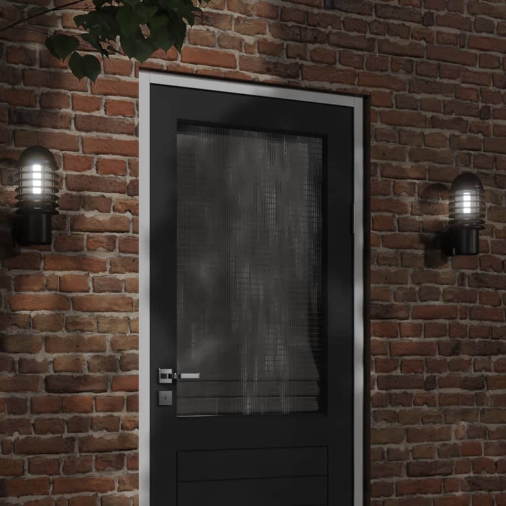 Vidaxl lampe murale extérieure en acier inoxydable noir