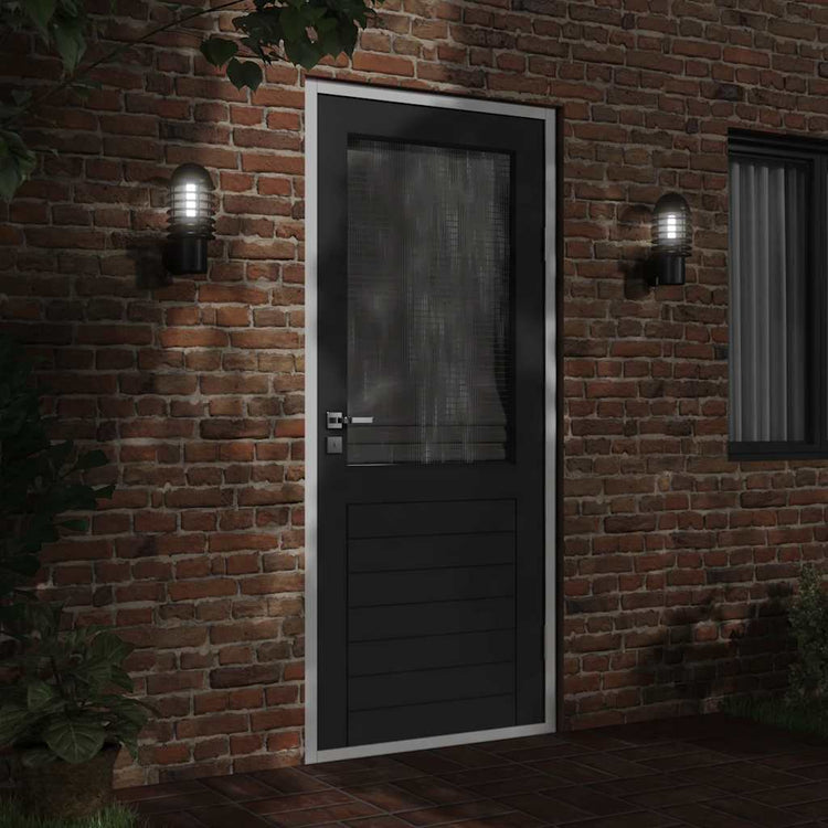 Vidaxl Lampes murales extérieures 2 st en acier inoxydable noir
