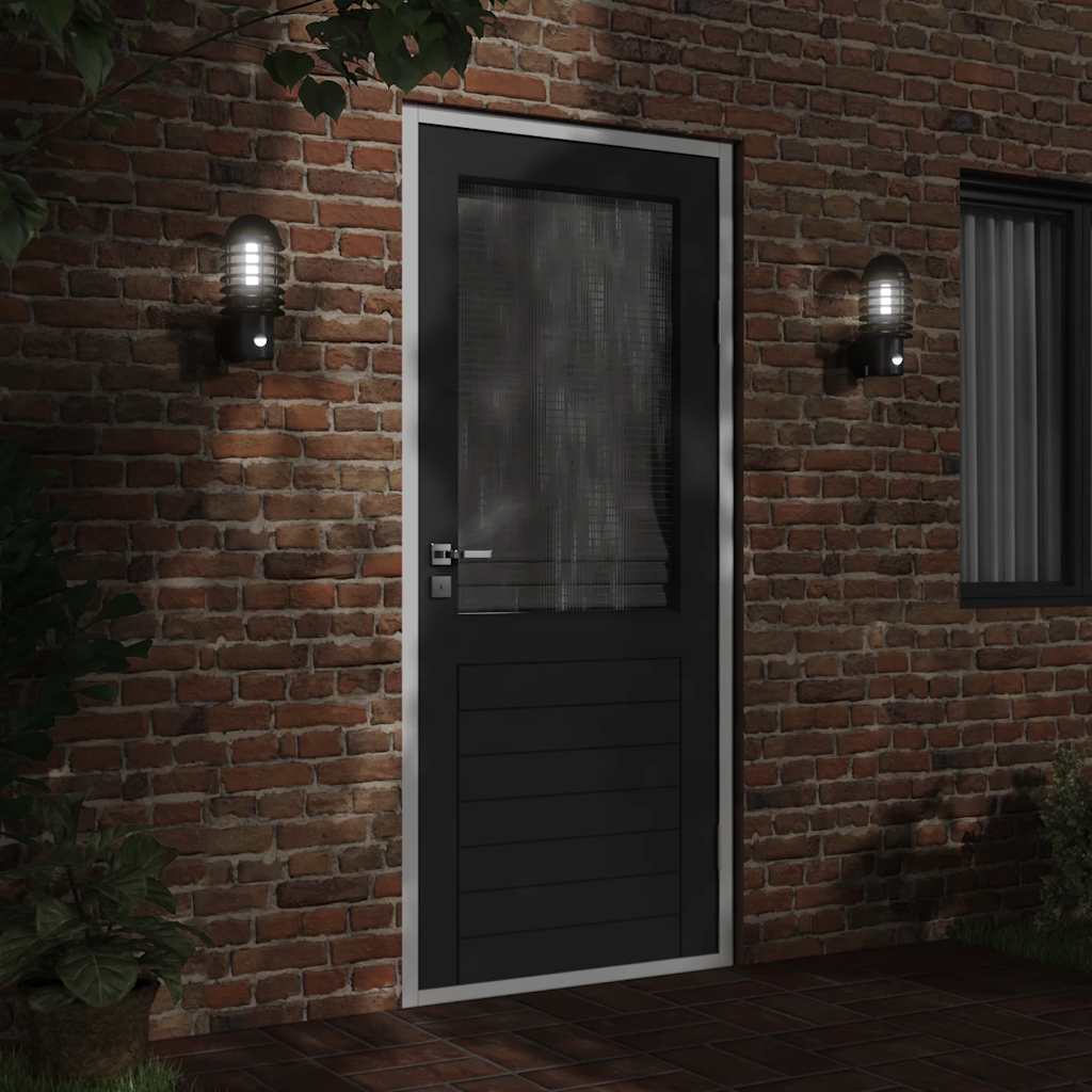 Vidaxl Lampe murale extérieure avec capteur en acier inoxydable noir