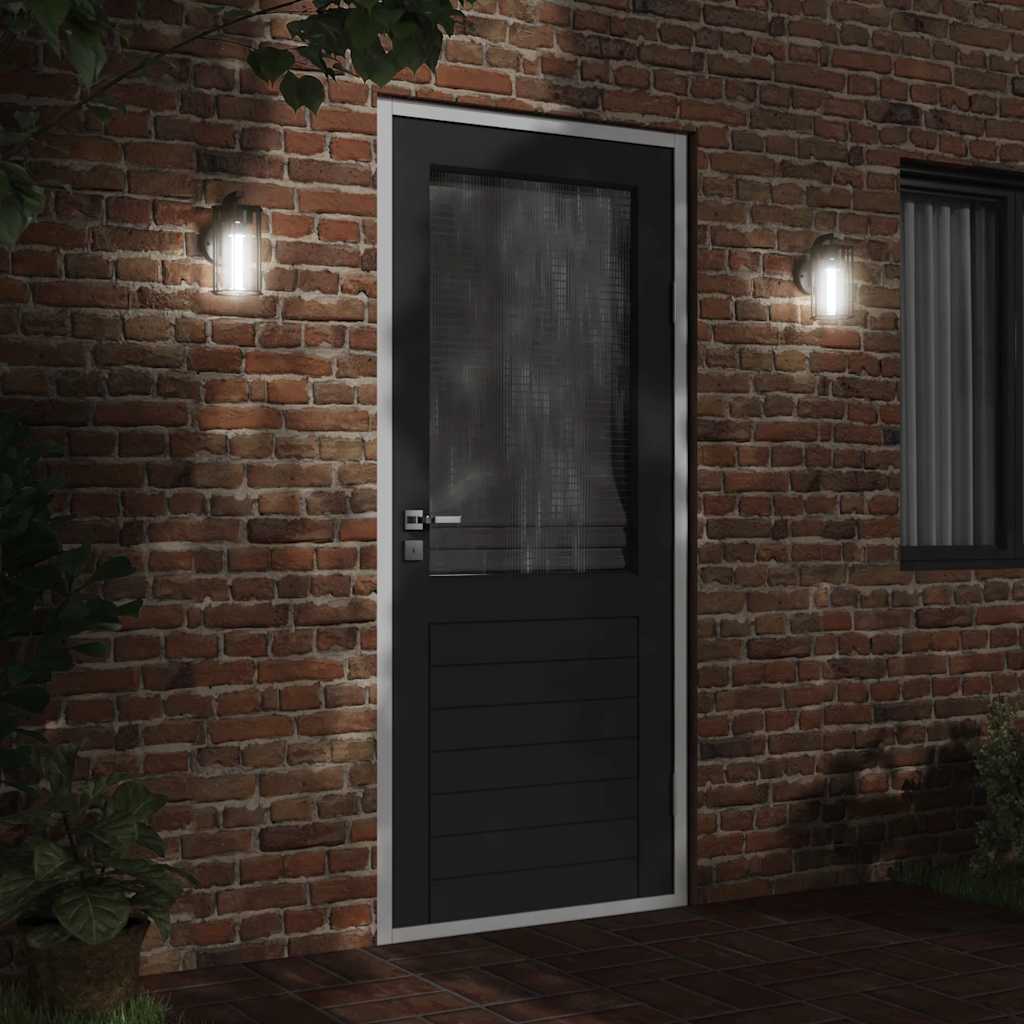 Vidaxl lampe murale extérieure en acier inoxydable noir