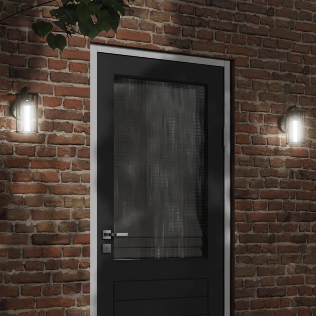 Vidaxl lampe murale extérieure en acier inoxydable noir