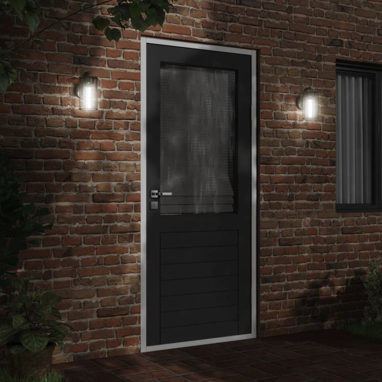 Vidaxl Lampes murales extérieures 2 st en acier inoxydable noir