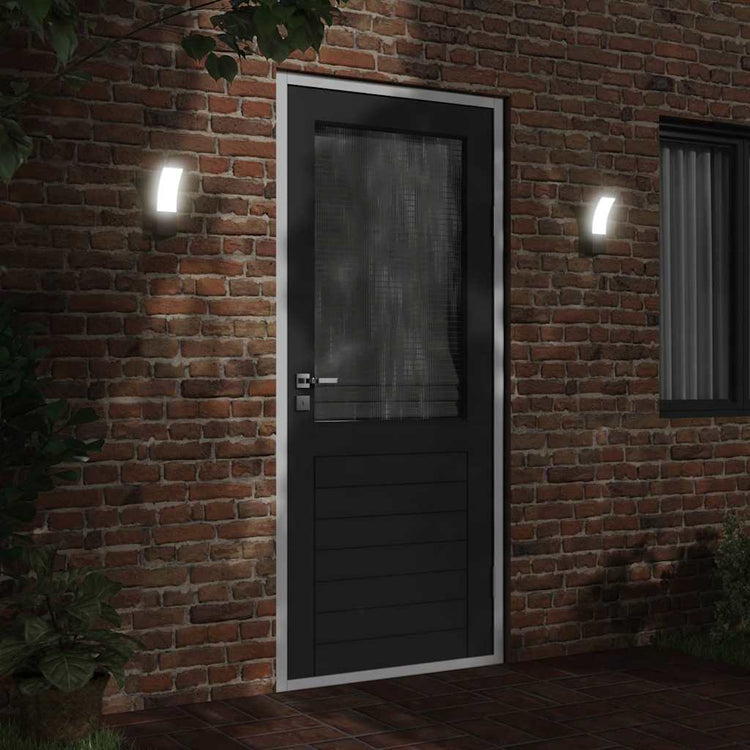 Vidaxl Lampes murales extérieures 2 ST LED Cast Aluminium noir