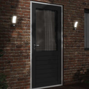 Vidaxl Lampes murales extérieures 2 ST LED avec des capteurs coulé en aluminium noir - afbeelding 3