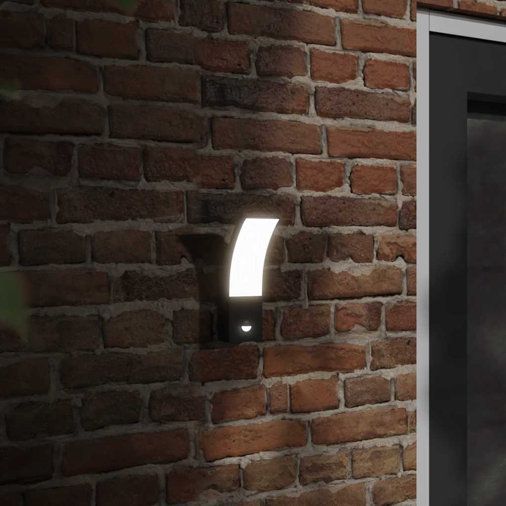 Vidaxl Lampes murales extérieures 2 ST LED avec des capteurs coulé en aluminium noir
