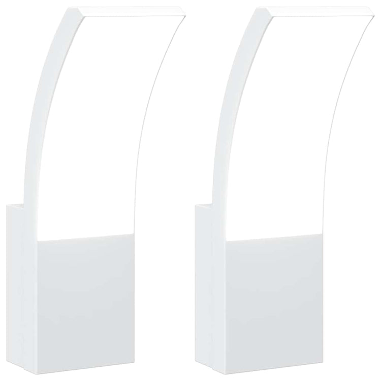 Vidaxl Lampes murales extérieures 2 ST LED CAST Aluminium blanc