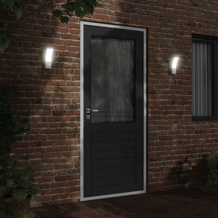Vidaxl Lampes murales extérieures 2 ST LED CAST Aluminium blanc