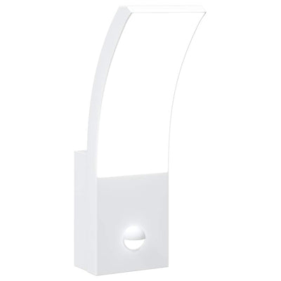Lampe murale extérieure vidaxl LED avec des capteurs coulé en aluminium blanc