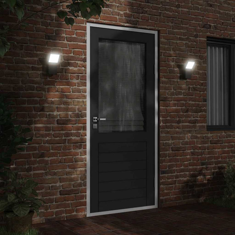 Vidaxl Lampes murales extérieures 2 ST LED Cast Aluminium noir