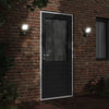 Lampe murale extérieure vidaxl LED avec des capteurs coulé en aluminium noir