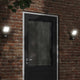Lampe murale extérieure vidaxl LED avec des capteurs coulé en aluminium noir