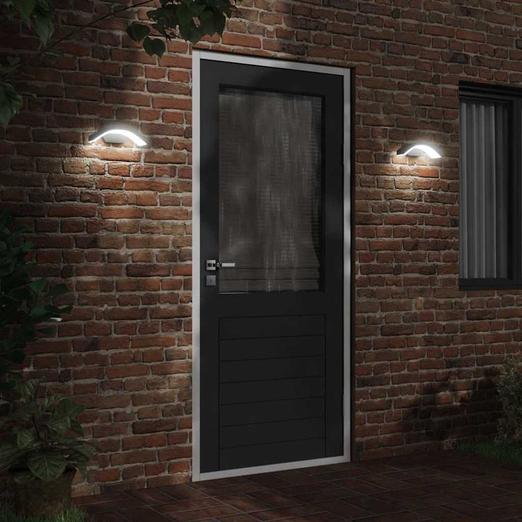 Vidaxl Lampes murales extérieures 2 ST LED Cast Aluminium noir