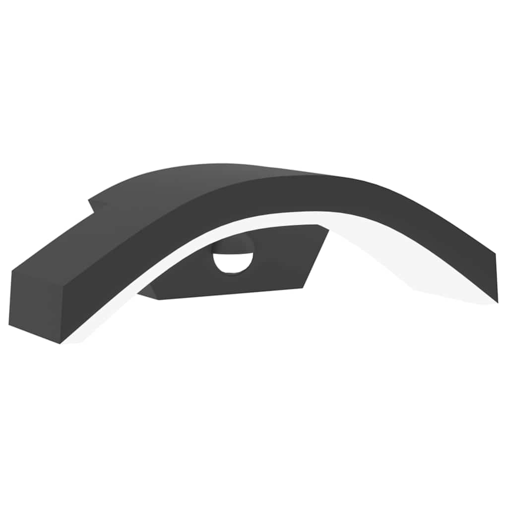 Lampe murale extérieure vidaxl LED avec des capteurs coulé en aluminium noir