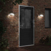 Lampe murale extérieure vidaxl LED avec des capteurs coulé en aluminium noir