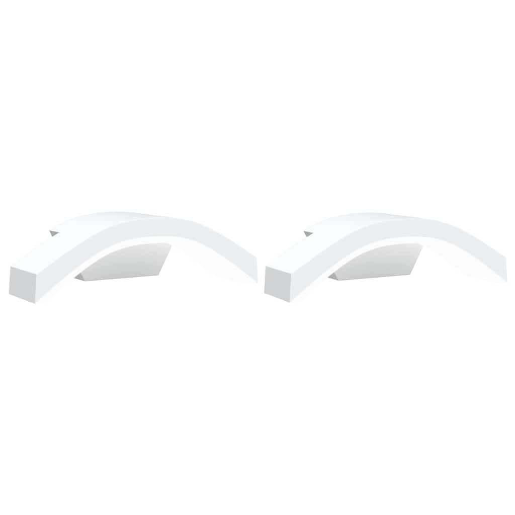 Vidaxl Lampes murales extérieures 2 ST LED CAST Aluminium blanc