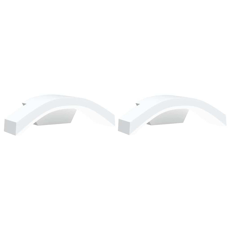Vidaxl Lampes murales extérieures 2 ST LED CAST Aluminium blanc