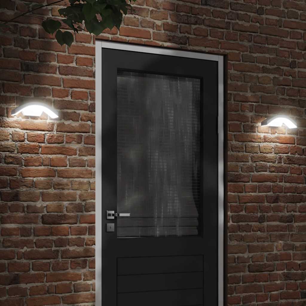Vidaxl Lampes murales extérieures 2 ST LED CAST Aluminium blanc