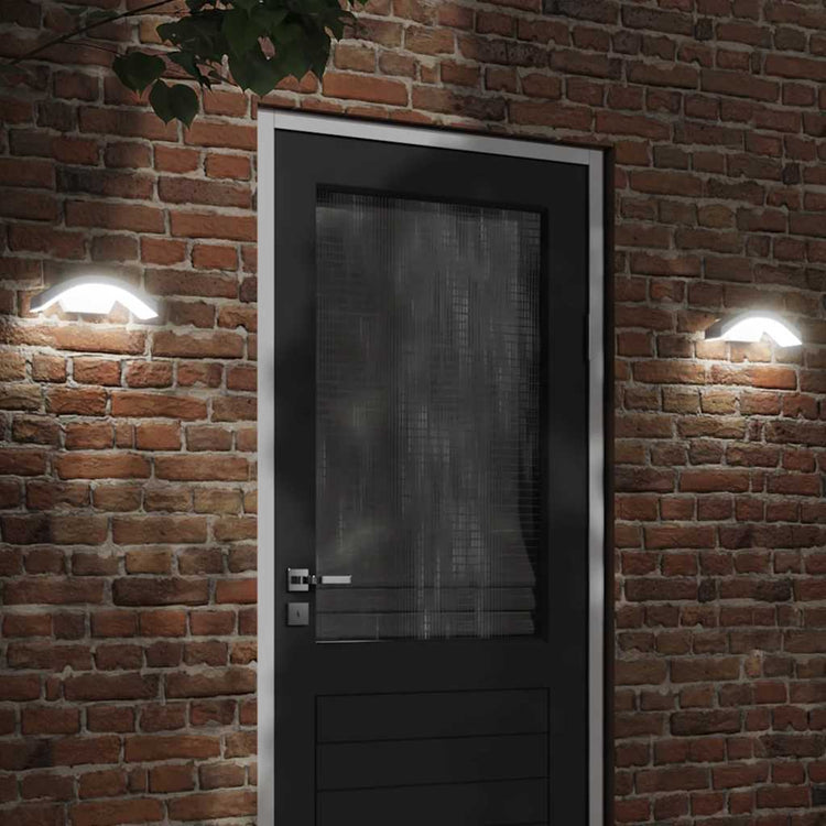 Vidaxl Lampes murales extérieures 2 ST LED CAST Aluminium blanc