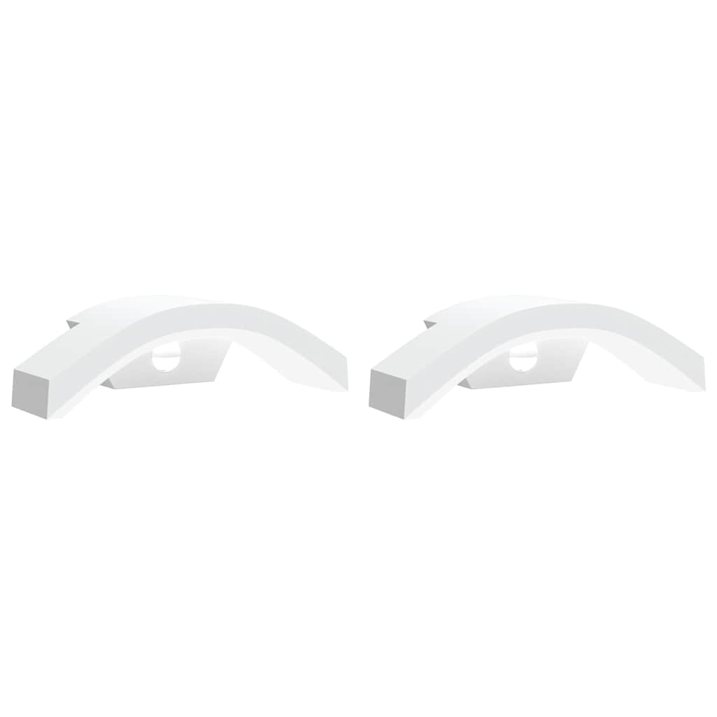 Vidaxl Lampes murales extérieures 2 ST LED avec des capteurs coulé en aluminium blanc