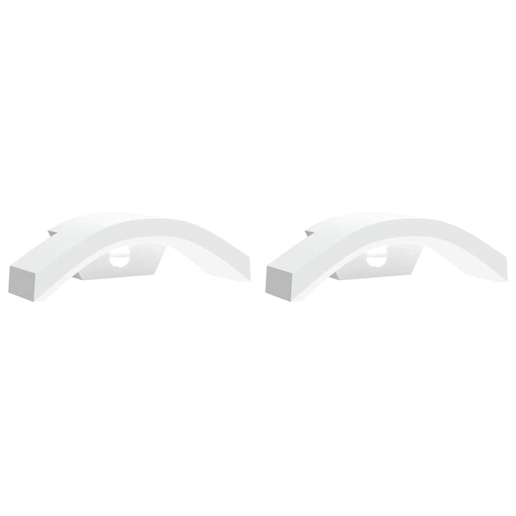 Vidaxl Lampes murales extérieures 2 ST LED avec des capteurs coulé en aluminium blanc