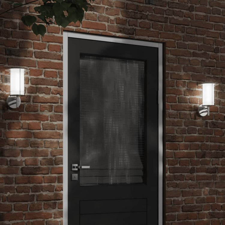 Vidaxl lampe murale extérieure en acier inoxydable en acier argenté