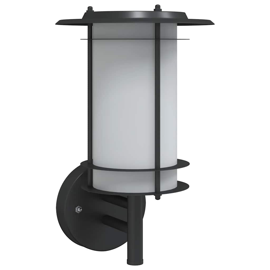 Vidaxl lampe murale extérieure en acier inoxydable noir