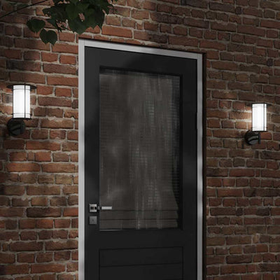 Vidaxl Lampes murales extérieures 2 st en acier inoxydable noir