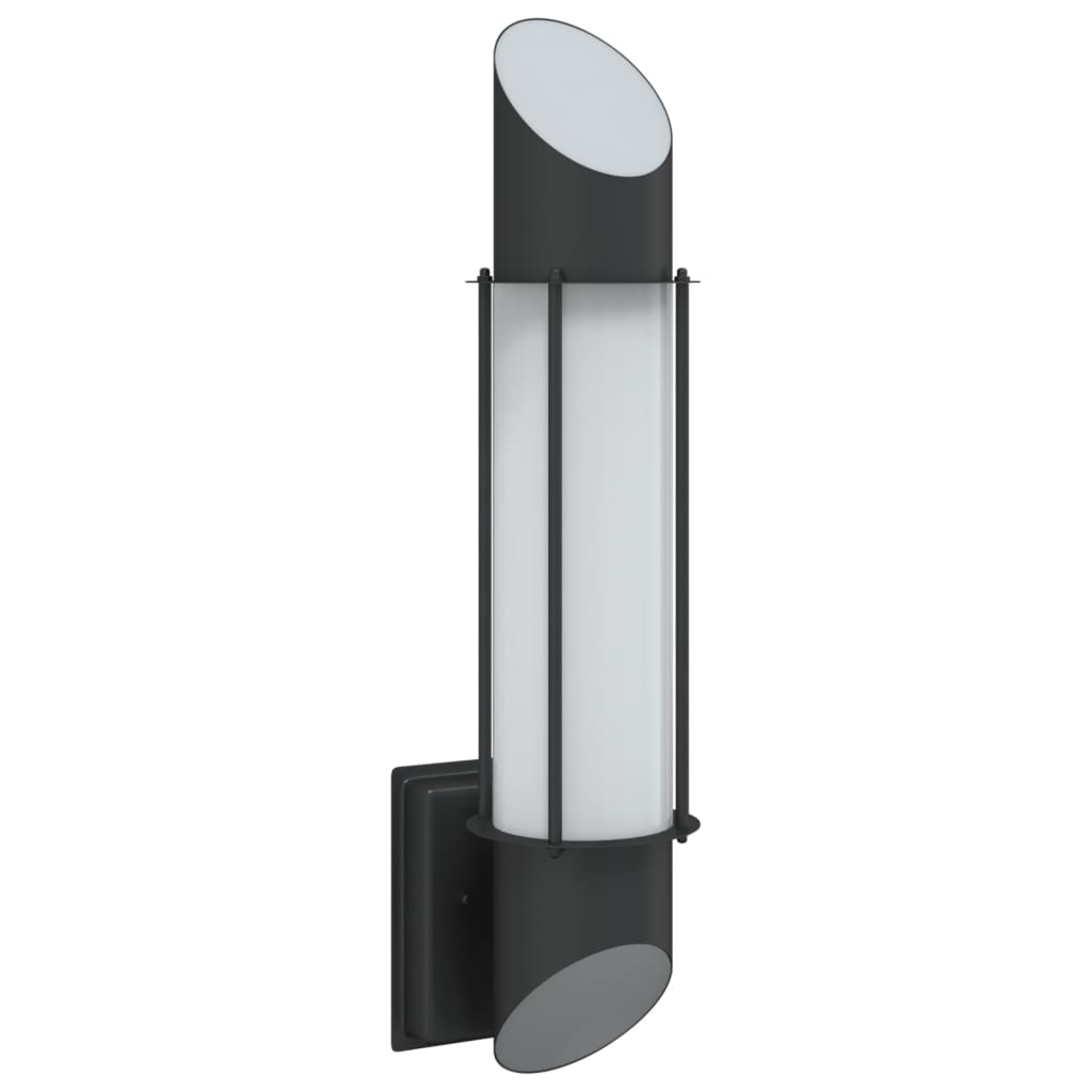 Vidaxl lampe murale extérieure en acier inoxydable noir