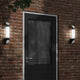 Vidaxl lampe murale extérieure en acier inoxydable noir