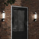 Vidaxl Lampes murales extérieures 2 st en acier inoxydable noir